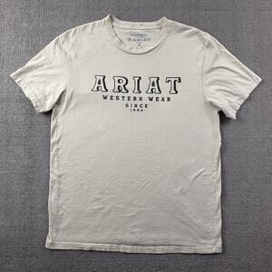 Ariat Shirt Womens Medium Beige Short Sleeve Western Casual Ladies
